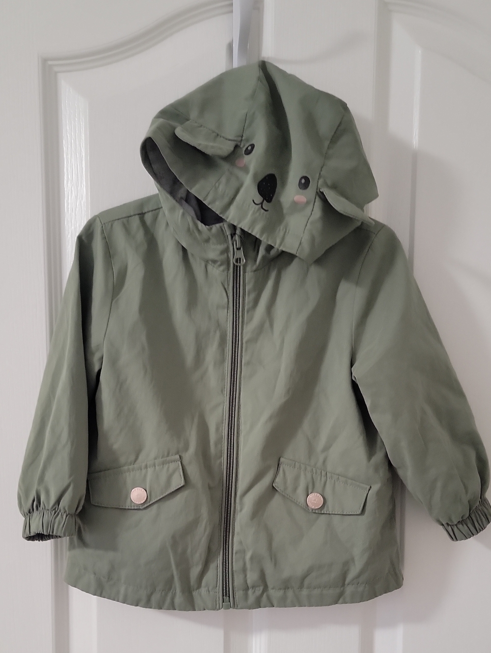 Mango Kids Girls Zip Jacket Critter Hood 18-24 Months